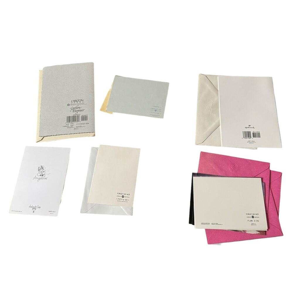 Lot Vintage Thank You and Blank Note Cards Mixed Designs Assorted Envelopes - Picture 5 of 7